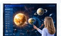 Interactive flat panel display in a classroom